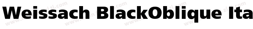 Weissach BlackOblique Italic字体转换